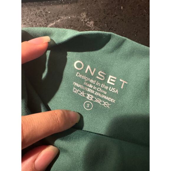 Onset Green Sports Bra & Leggings Set Size Small EUC - Picture 5 of 8